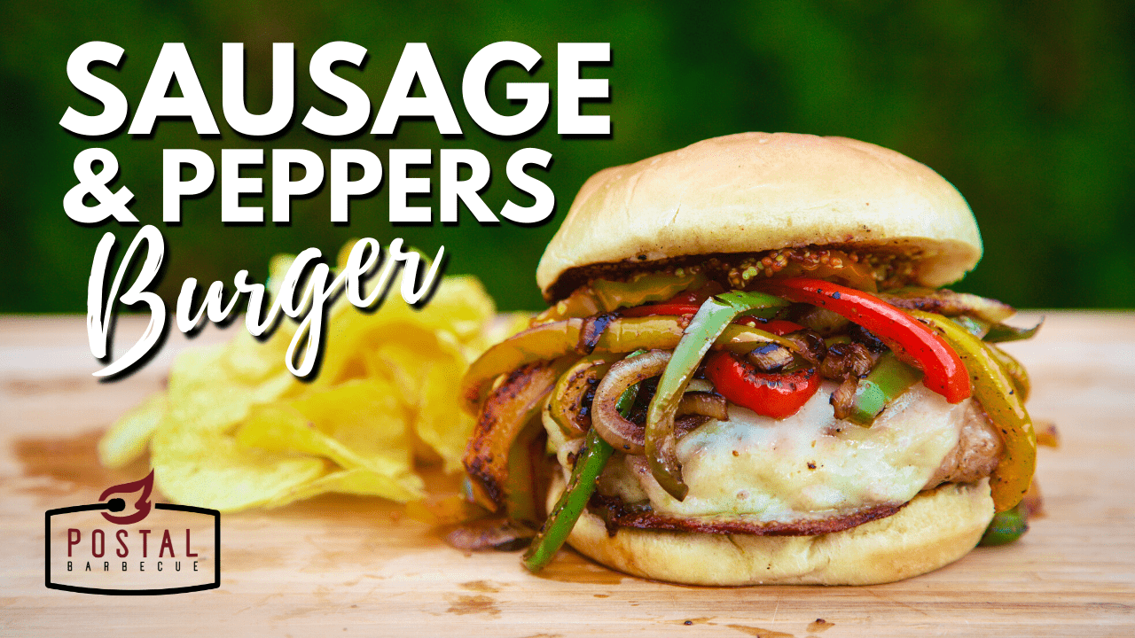 Sausage and Peppers Burger